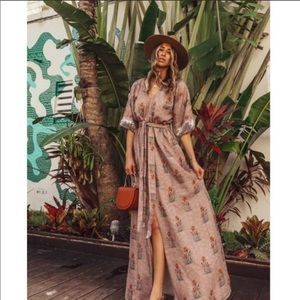 Anthropologie / Sachin + Babi Isolde Sequin Sleeve Maxi Dress Sz 2 NWT